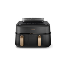 Philips 5000 series NA552/00 fryer Double 9 L Stand-alone 2750 W Hot air fryer Black, Gold