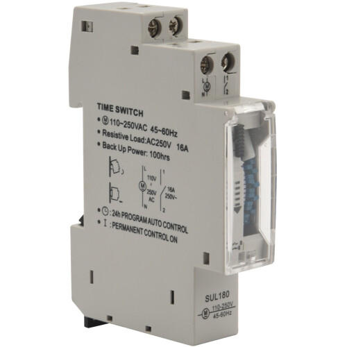 SUL180a 15 Minutes Mechanical Timer 24 Hours Programmable Din Rail Timer   Relay Measurement Analysis Instruments New 1