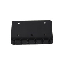 1 Set Black 6 String Fixed Hard Tail Guitar Bridge & 1 Set Electric Guitar Roller String Tree