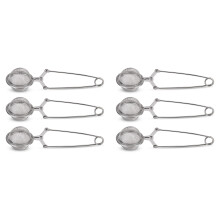 Tee Sieb, 6 Pack Premium Edelstahl Tee Sieb mit Griff für Lose Blatt Tee Filet mit Feinen Maschen