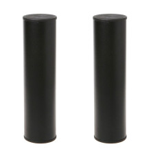 2X Professionell Cylinder i Rostfritt StåL Sand Shaker Rhythm Musikinstrument Slagverk för Bandackompanjemang, Svart