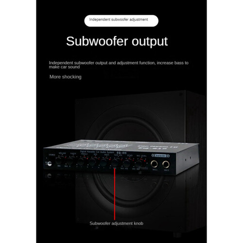 6X EQ-819 Auto-Equalizer, Multifunktionaler Auto-Audio-EQ-Tuning-Crossover-VerstäRker, Parametrischer Equalizer, Auto-Audio-Equalizer