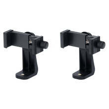 2X Telefon Halter / Vertikaler und Horizontaler Stativ Adapter Drehbare Halterung mit 1/4 Zoll Schrauben Loch / Verstellbarem Clip