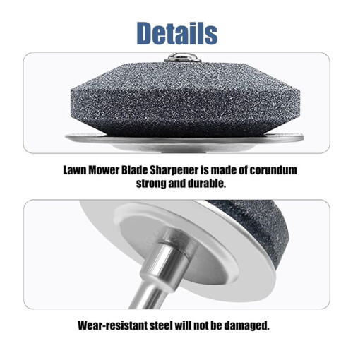 Lawn Mower Blade Sharpener, Lawnmower Blade Sharpener for Drill with Blade Balancer, Mower Blade Sharpener for Drill 2