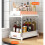 Kitchen Spice Rack Drawer Shelf Kitchen Cupboards Organizer Pull Out Type Vegetable Fruit Storage Basket Drawer White 5