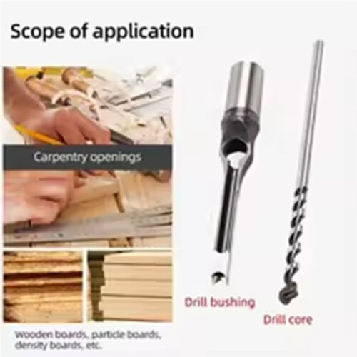 Woodworking Square Drill Bit Set Twist Drill Bit Mortise Chisel Drill Bit Tool Set Spiral Extension Drill Bit 1