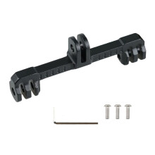 Extended Out Front Bike Mount Dual Twin Mount Adapter Cycling Speedometer Bracket for Action Camera Bicycle Light