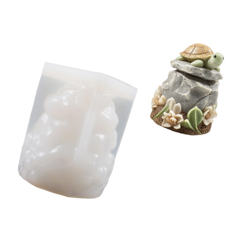 Creative Silicone Mould With Turtles And Floral Designs For