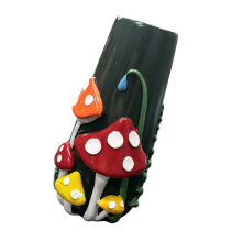 Resin Mushroom Vases Modern Flower Vases Aesthetic Table-D