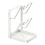 Compact Dish Rack For Pots Lids And Cutting Boards-White 2-tier 1