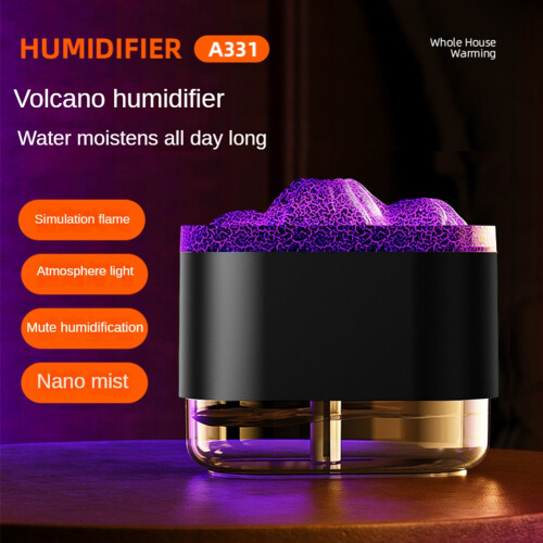 Flame Diffuser Aromatherapy Essential Oil Diffuser with Atmosphere Light 300Ml Cool Mist Humidifier for Home Office -B 2