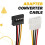 -Strom Buchse auf -Stecker-Adapter-Konverter-Kabel, 6-Zoll 8