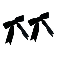 Fashionable Knits Bows Curtain Clips Strong Hold And-Black