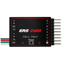 Sensor de Voltaje de Celda ERS CV01 2-8S para Baterías LiPo LiHV LiFe Li-Ion Compatible con Receptores PWM ExpressLRS