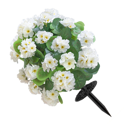 High Quality Faux Crabapple Stem With Sturdy Base For-White