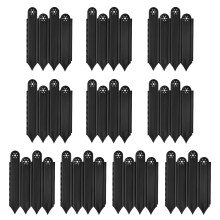 10Pcs Weatherproof Interlocking Garden Borders Strips-Black