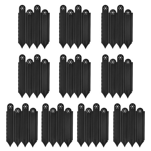 10Pcs Weatherproof Interlocking Garden Borders Strips-Black