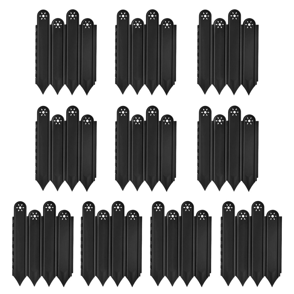 10Pcs Weatherproof Interlocking Garden Borders Strips-Black 7695000949133