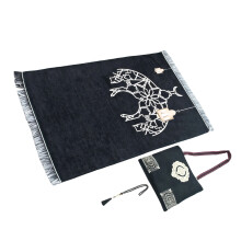 Set van 2 praktische dekens Modern geometrisch patroon-Zwart