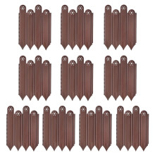 10PCS Heavy Duty Plastic Lawn Edging Borders Strips-brown