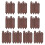 10PCS Heavy Duty Plastic Lawn Edging Borders Strips-brown 1