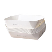Elegant Octagonal Paper Plates For Serving Dessert-boat shape