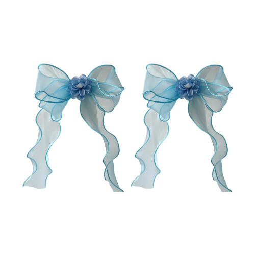 Romantics Polyester Window Drapery Holder with 3D-Blue
