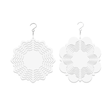 Campana de viento en blanco para sublimación – Aluminio, 24,6 x 25,5 cm,