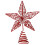 Red sequin star tree topper decoration 1