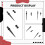 18 Pezzi orecchio cone kit completo acrilico orecchino barella tunnel (nero) 6