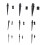 18 Pezzi orecchio cone kit completo acrilico orecchino barella tunnel (nero) 7