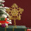 Étoile de Noël dorée à 5 branches avec lumières 1