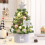 Mini Flocked Christmas Tree with LED Lights Silver 45cm 1