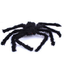 Araña peluda de Halloween – Negra con ojos rojos,