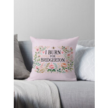 AIVO putetrekk i lin med akvarellmotiv og blomstermotiv