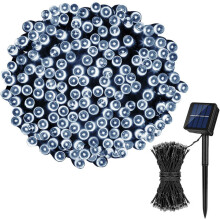 Luzes solares de corda com 200 LEDs, 22 metros (72 pés), para uso externo, à prova d'água.