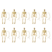 Packung mit 10 kleinen Halloween-Skeletten mit-Beige