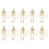 Packung mit 10 kleinen Halloween-Skeletten mit-Beige 1