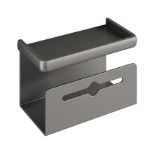 Mensola da parete trasparente in acciaio inox – 18x12x10 cm