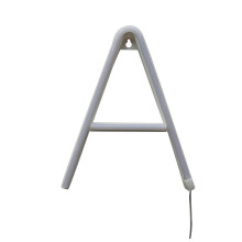 Letra A em neon LED roxa – Placa decorativa de plástico