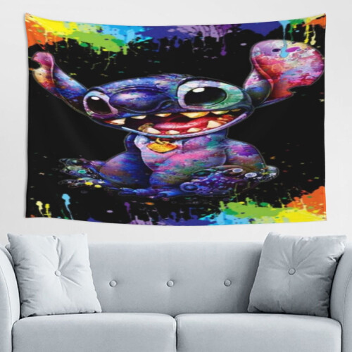 Stitch väggtapetdekoration för barnrum
