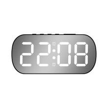 Kiplyki LED budík, černé stolní hodiny s duálním budíkem
