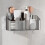 Wall-Mounted Suction Cup Storage Shelf – Plastic, Gold, 1