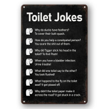 Vintage metalen toiletgrap muurbord