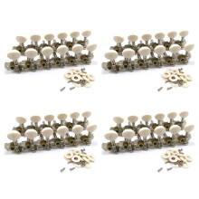 4X 12 Strings Acoustic Guitar Tuning Pegs Chrome Plated Machine Heads 6L 6R Acoustic Guitar Instruments Accessory Part
