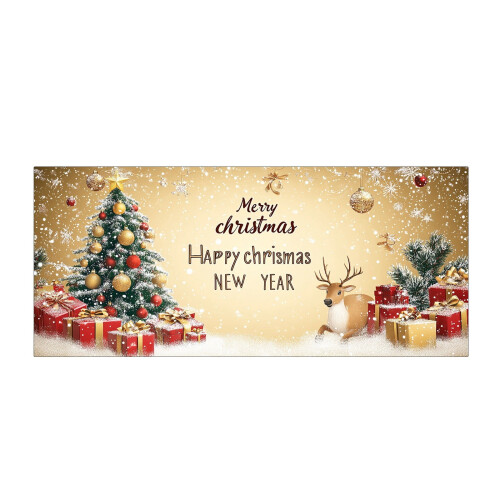 Bannière de Noël pour garage, polyester 189 x 83 pouces
