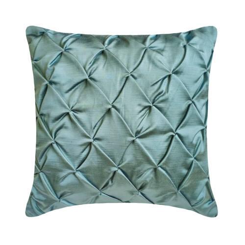 Blått satengputetrekk 45 x 45 cm
