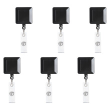Professional Rotating Back Clip Badges Reel For Work-6 pack
