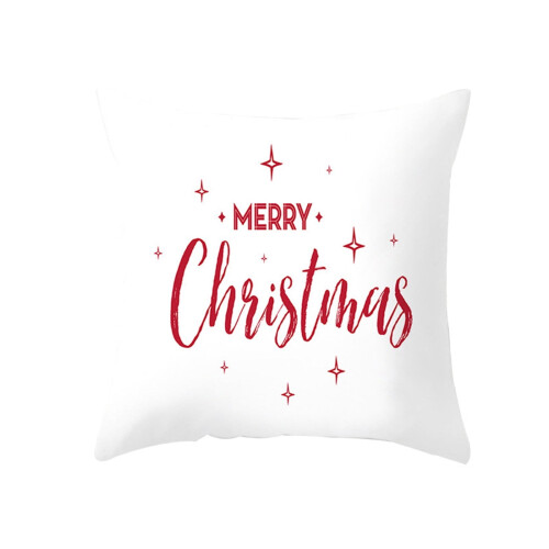 Kerstkussensloop van linnenmix, 45x45 cm