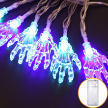 Luzes de LED em formato de esqueleto para o Halloween, 1,2 m, 10 unidades.